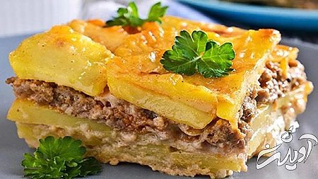 طرز تهیه سوفله سیب زمینی و گوشت غذا با سیب زمینی و گوشت چرخ کرده, غذا با گوشت چرخ کرده و قارچ و سیب زمینی, غذا با گوشت چرخ کرده و سیب زمینی و پنیر پیتزا
